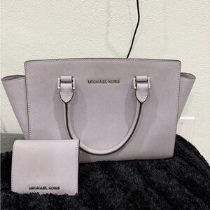 Michael Kors Light Purple Satchel and Wallet